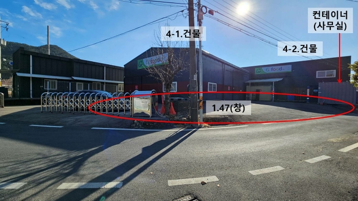 대상물건 북서측→남동측 전경