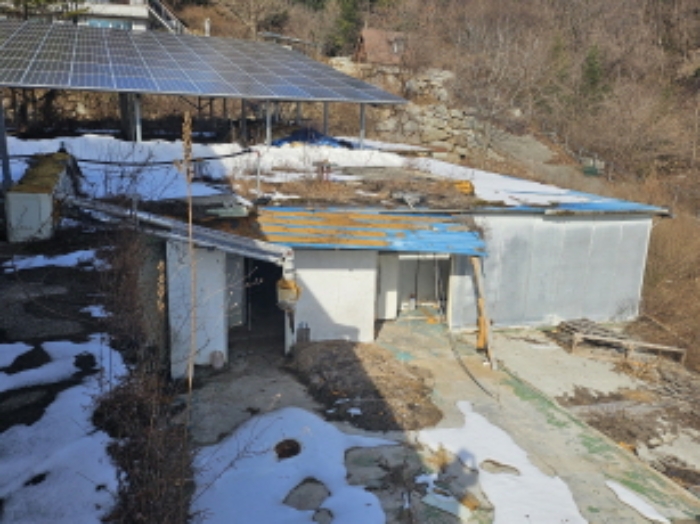 제시된 건물 버섯 재배사 전경 