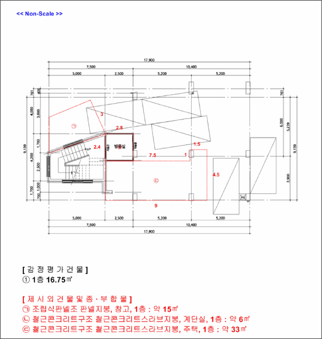 건물개황도 및 내부구조도