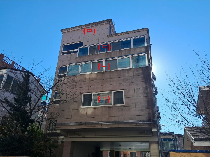 제시외건물 기호(ㄱ,ㄴ,ㄷ,ㅁ) 전경