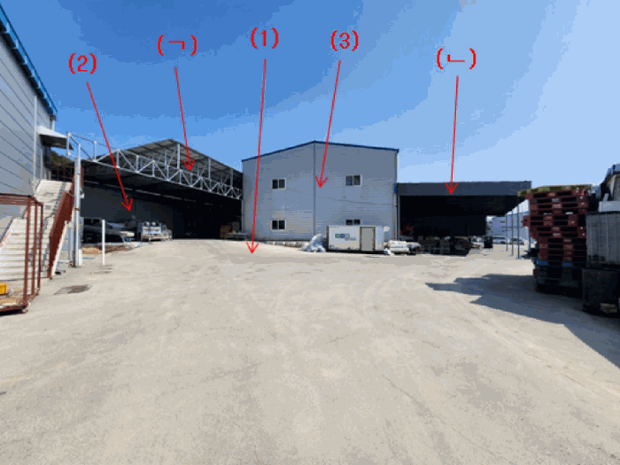 기호(1,2,3) 및 제시외(ㄱ,ㄴ) 전경 - 본건 서측에서 촬영
