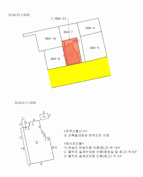 지적 및 건물 개황도