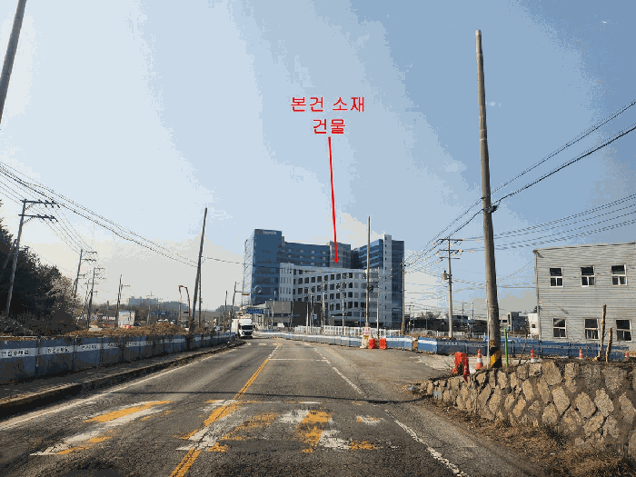 본건 전경(북동측 인근에서 촬영)