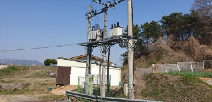 14번 부동산 지상 수변전설비 모습