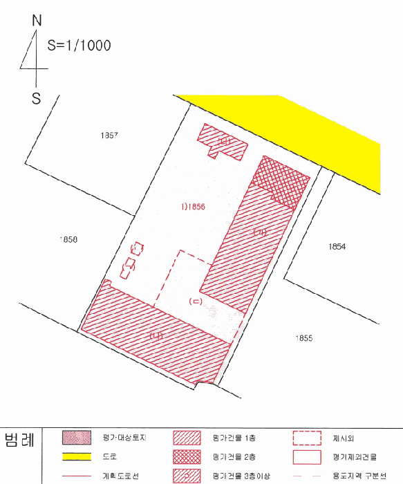 지적 및 건물개황도