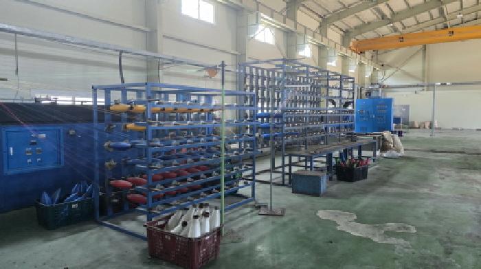 공장저당목록 중 pe모노 방사정경와인더 설비의 전경