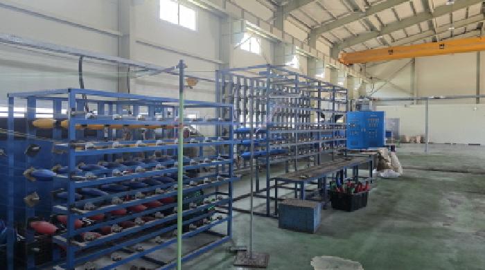 공장저당목록 중 pe모노 방사와인더 설비의 전경