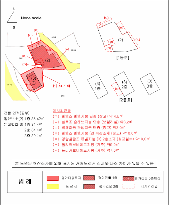 지 적 및 건 물 개 황 도