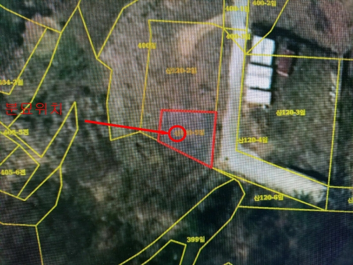 기호23 지상 분묘(항공사진)