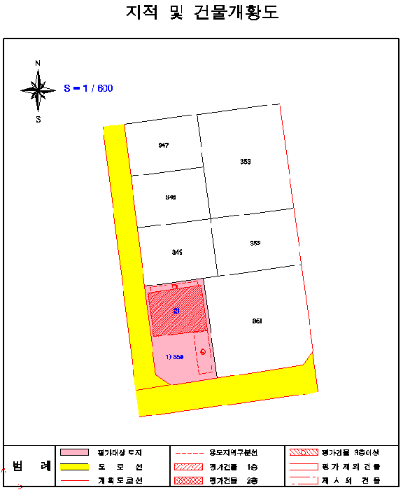 지적 및 건물개황도