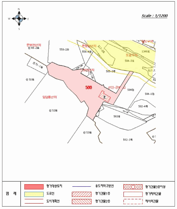 지 적 및 건 물 개 황 도