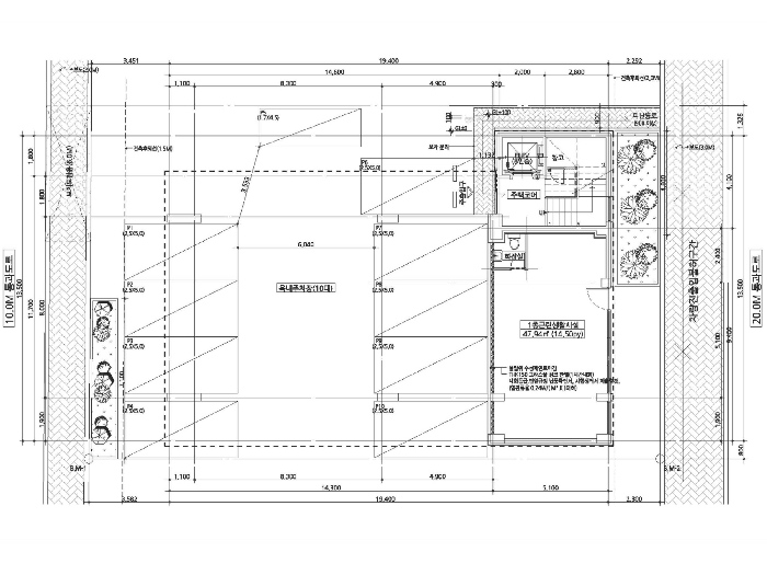 1층(소매점, 계단실, 주차장)