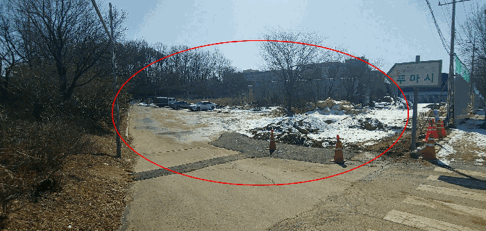 본건 일단의 토지(일련번호(1)~(5),(7)~(9)) 전경(북측 인근에서 촬영)