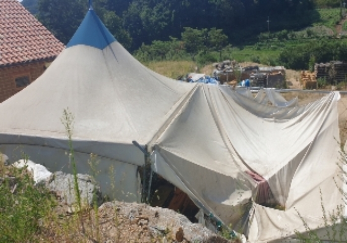 목적물 3번에 천막창고