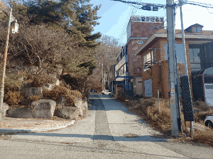 대상물건 서측 진입도로쪽 전경