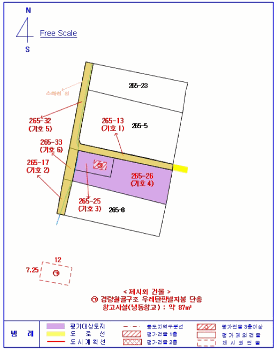 지 번 약 도(기호 1~6)