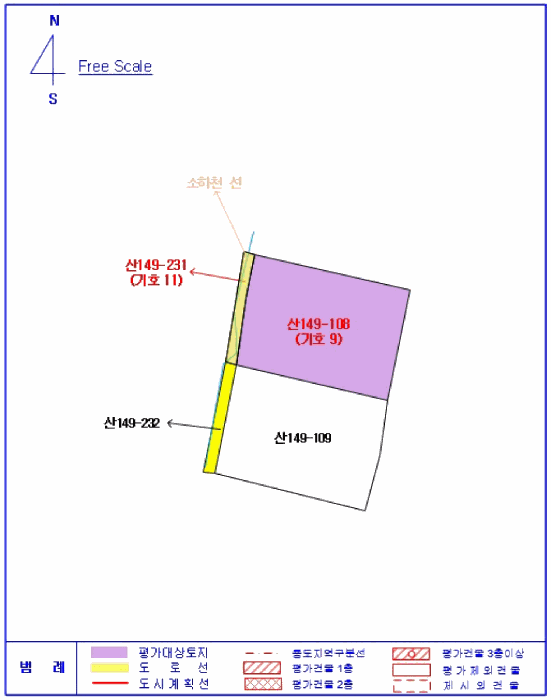 지 번 약 도(기호 9, 11)