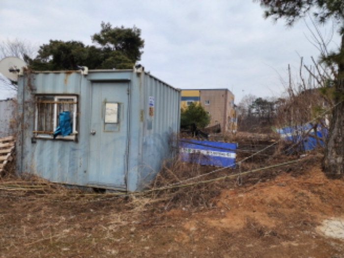 도로에서 촬영한 해당 토지