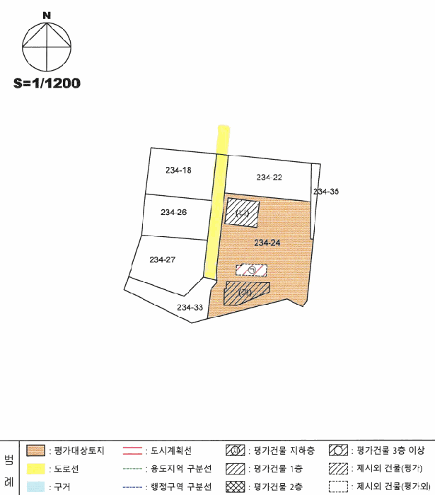 지적 및 건물개황도