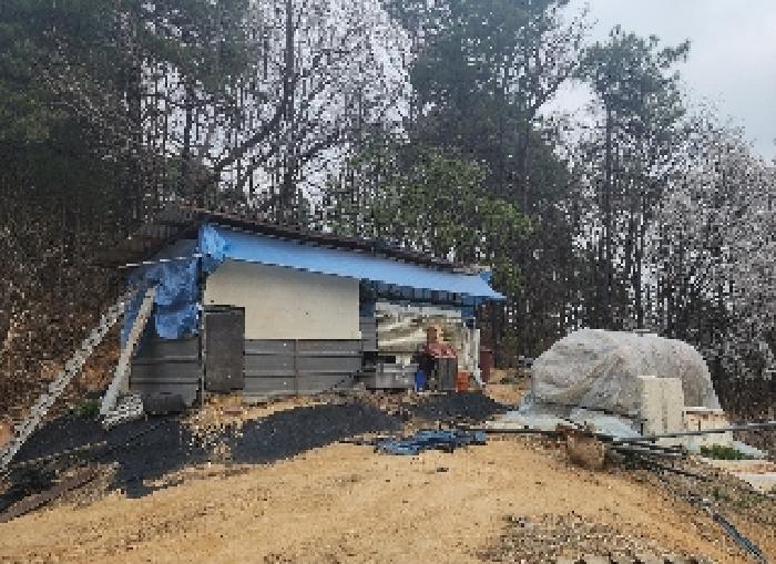 충청북도 옥천군 동이면 지양리 산72-1
*제시외 슬레이트조 창고가 소재함