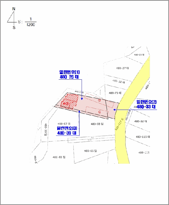 지적 및 건물개황도