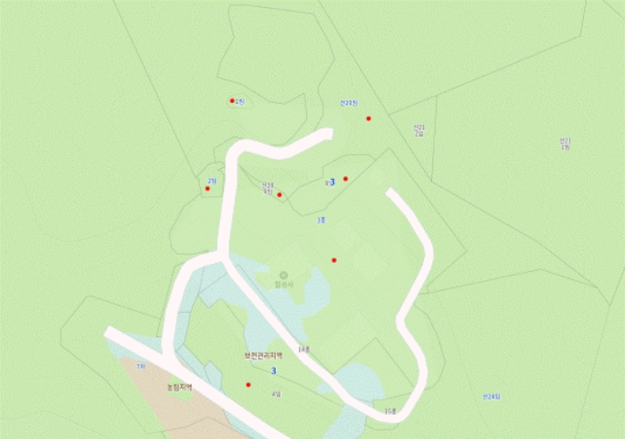 목록번호1,2,3,4,5,17,18 약도