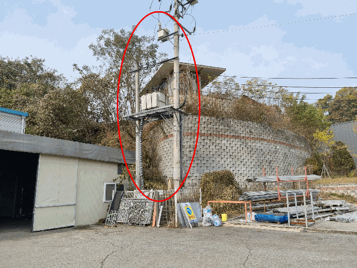 기계기구 6) 수변전시설(남측에서 촬영)