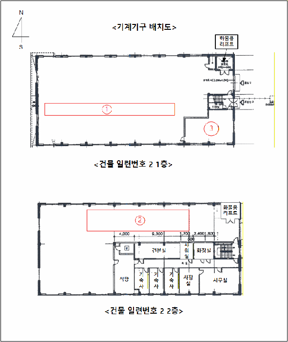 기계기구 배치도