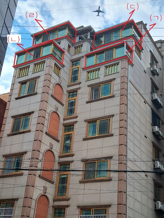 제시외건물 기호(ㄱ),(ㄴ),(ㄷ),(ㄹ)부분