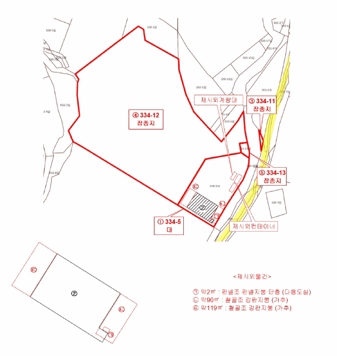지적 및 건물개황도