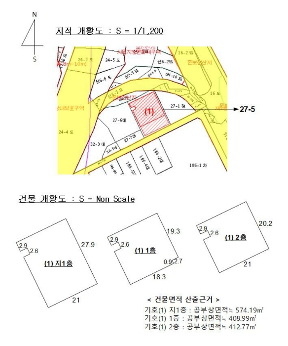 지적 및 건물개황도