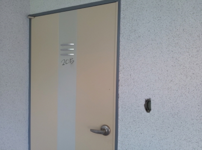 * 본건 목적물 1동 205호 현관문 