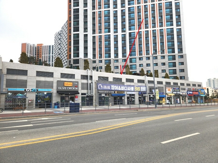 본건 상가 전경(남동측에서 촬영)