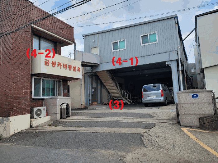 토지 (3) 및 지상 건물 전경
(서측에서 촬영)