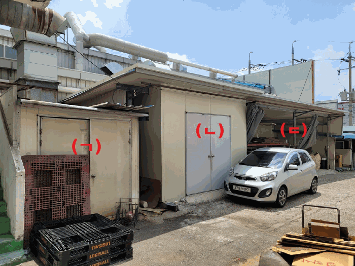 제시외건물 (ㄱ),(ㄴ),(ㄷ) 전경