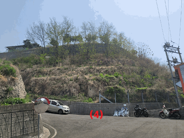 기호(4) 토지 일부(도로 및 법면) 전경
(전경 북서측에서 촬영)