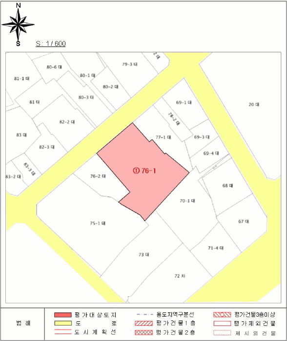 지 적 및 건 물 개 황 도