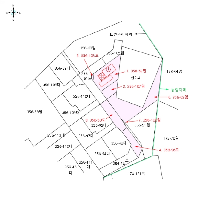지적 및 건물개황도