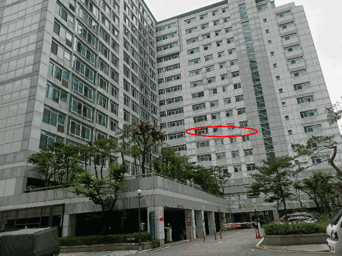 일련번호 1. 삼라마이다스빌 외부 전경 (건물 남서측에서 촬영)
(본건 6층 602호).