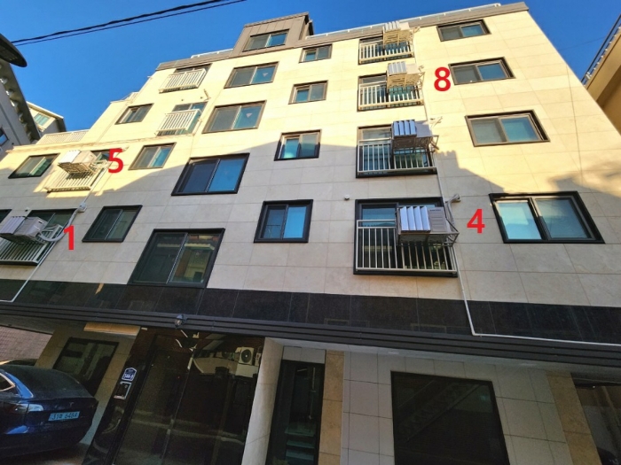 남서측에서 촬영