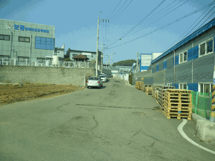 기호(6~12) 도로 부분 (옹정리 251-5 남측에서 북측 방면으로 촬영)