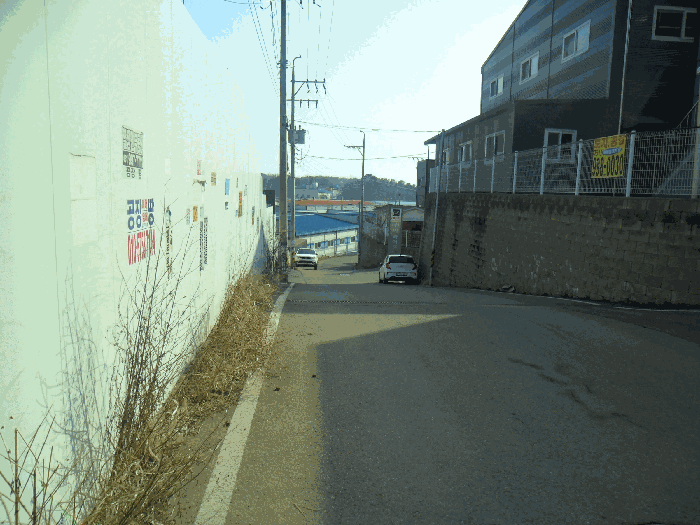 기호(6~12) 도로 부분 (옹정리 58-97 중간지점에서 남측 방면으로 촬영)