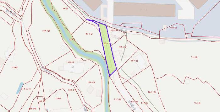 위성지도(스마트국토정보,제공): 목록 3,7번