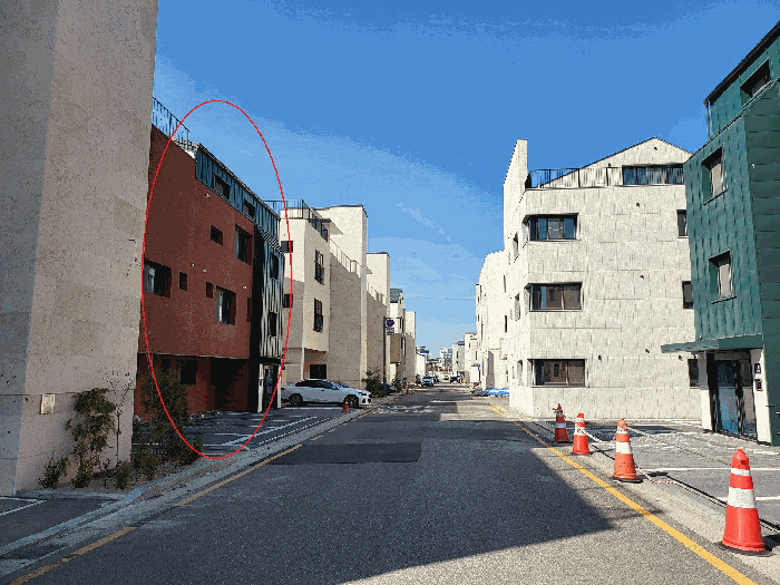 본 건 주위 전경(남측에서 촬영)