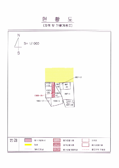지적 및 건물개황도