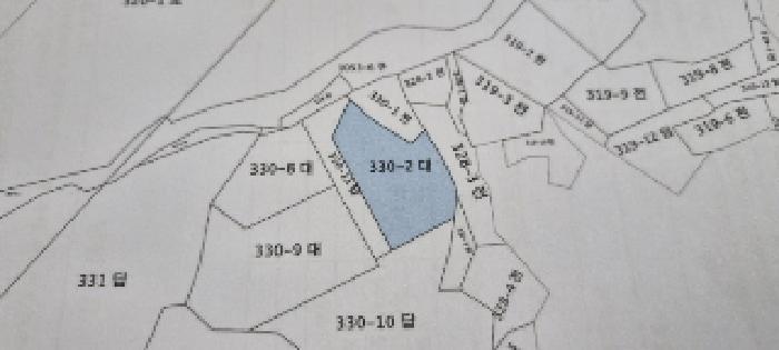 남원 이백 남계 330-2(닭뫼안길 65-49) 지적도면 사진