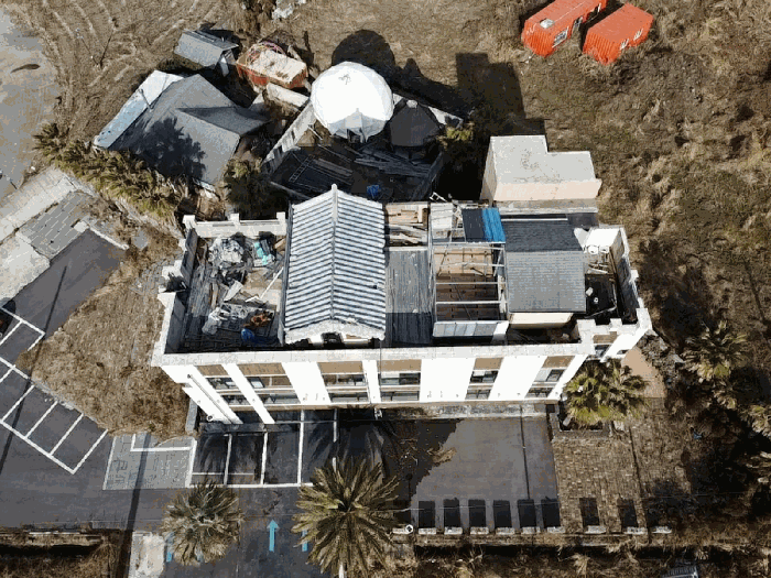 본건 전경 - 드론 촬영[기호(5) 옥상]