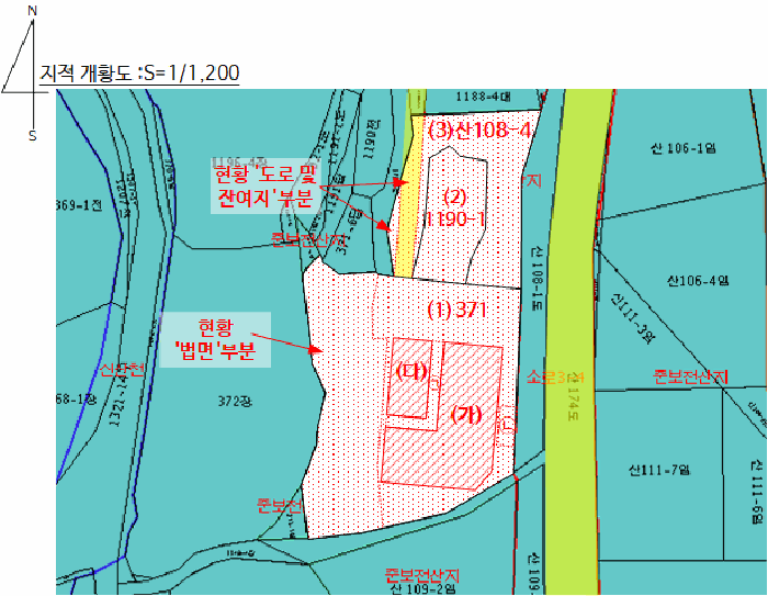 지적 및 건물개황도