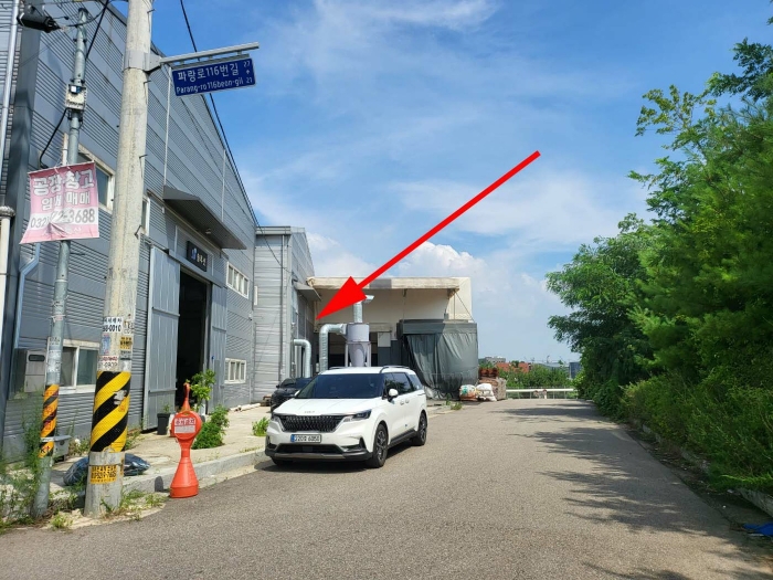 남서측에서 촬영