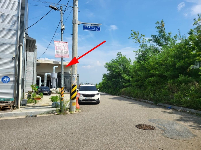 남서측에서 촬영